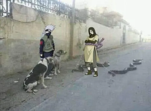 Meme Kakashi cùng Sasuke tập luyện trong buổi chiều tắt nắng.