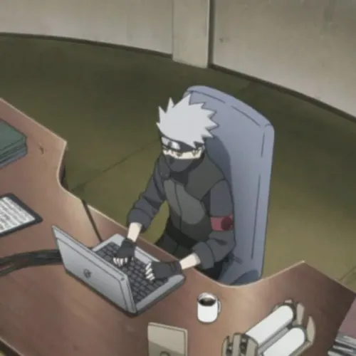 Meme hài Kakashi đứng dựa tường nhìn Sasuke căng thẳng.