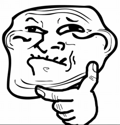 Mặt quỷ troll nhìn chằm chằm tạo cảm giác nghịch rợn