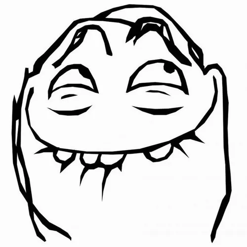 Hình troll nét vẽ méo mó đặc trưng phong cách trollface