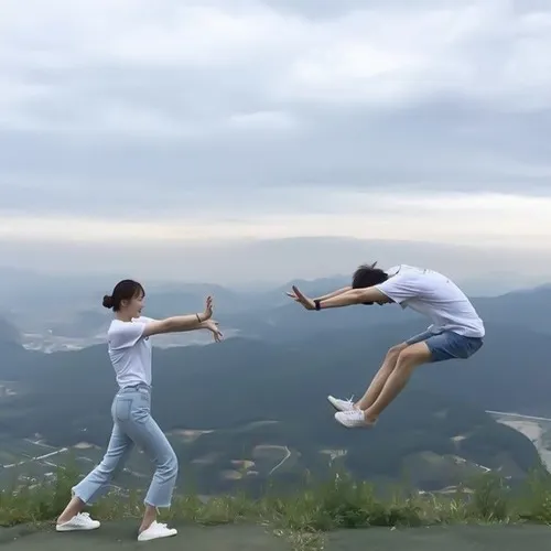 Meme đôi nhân vật cho khoảnh khắc phối hợp trêu nhau cực vui