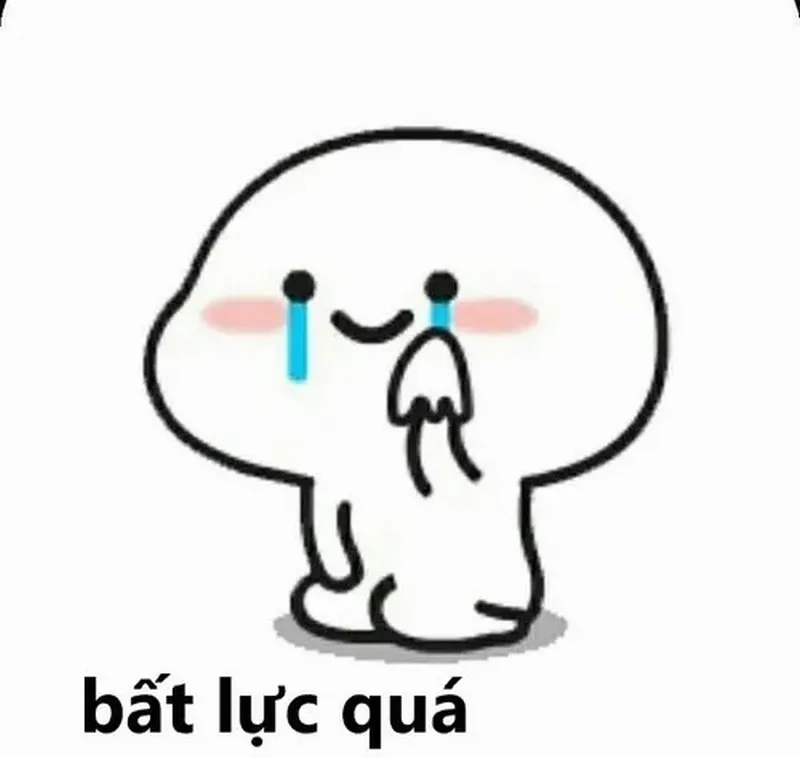 Hình meme hài chịu thua làm nổi bật tiếng thở dài ngắn mà sâu.