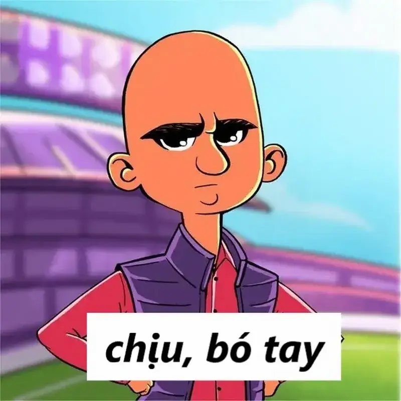 Hình meme hài chịu đấy mô tả cảm xúc cạn lời nhưng không quá tiêu cực.