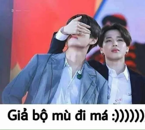 Ảnh meme che mắt giả bộ mù