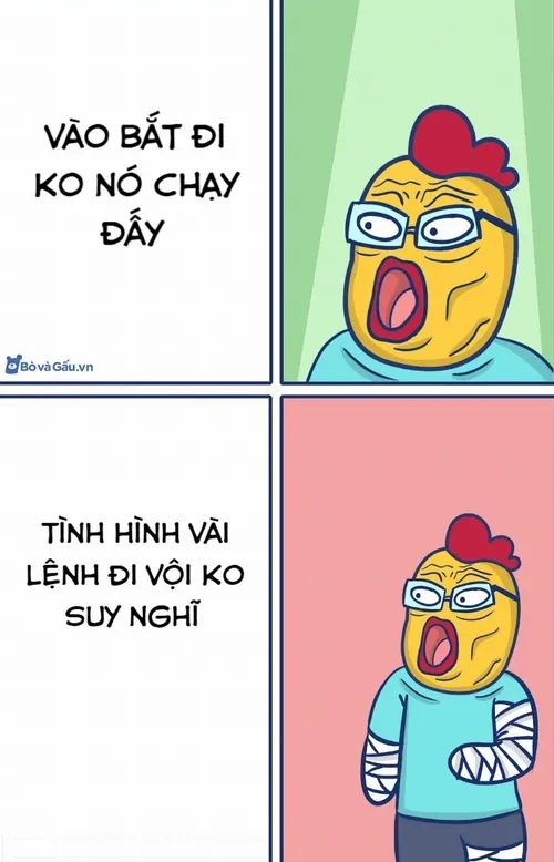 Ảnh vui cụt tay mô tả dáng người nghiêng lệch.