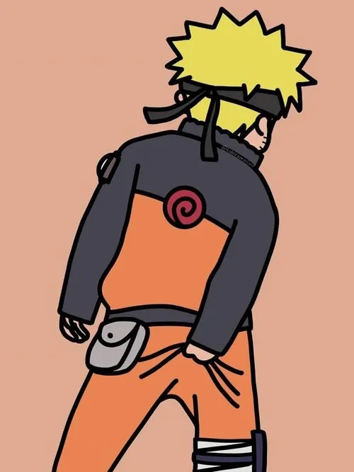 Ảnh hài Naruto gãi đít mô tả kiểu “thở dài cay cay”.