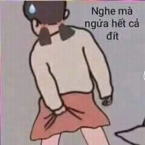 Ảnh troll gãi mông thay cho cái liếc mắt khinh bỉ.
