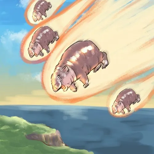 Ảnh vui hà mã cười há miệng ánh mắt vô tư