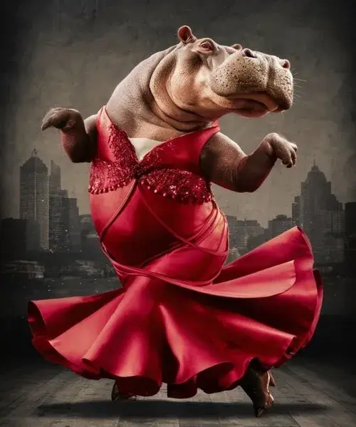 Meme hà mã cute phối nhạc chill TikTok viral