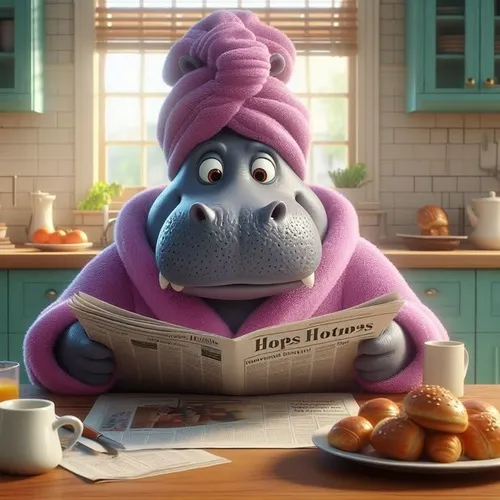 Hình meme vui hà mã pigmy nằm ngửa trong nước