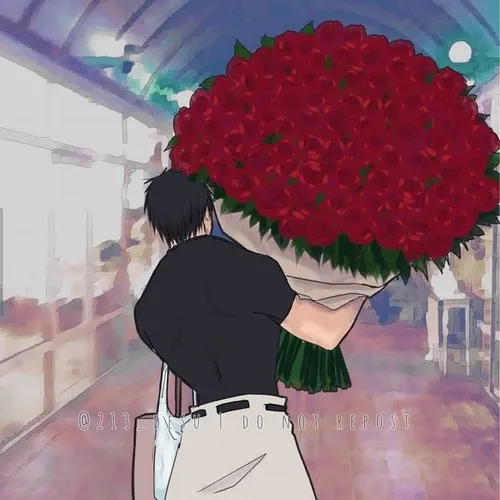 Meme tặng hao hồng đầy hạnh phúc lãng mạn