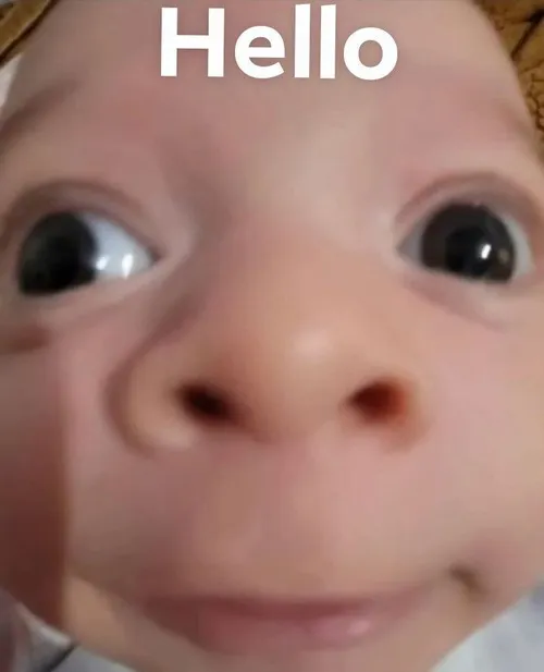 Ảnh troll xin chào dùng nét mặt phóng đại khiến tương tác bật lên