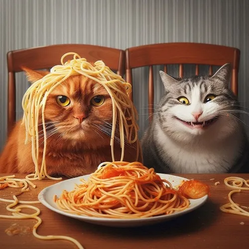 Hình meme mèo xực kể câu chuyện thèm ăn vượt kiểm soát