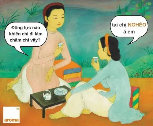 Hình troll nói lên cuộc sống bần hàn qua đồ dùng cũ kỹ.