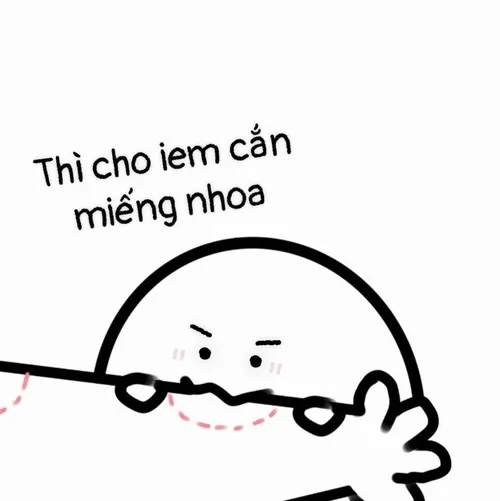Hình troll gầm gừ nhẹ phác họa trạng thái khó ở đáng yêu