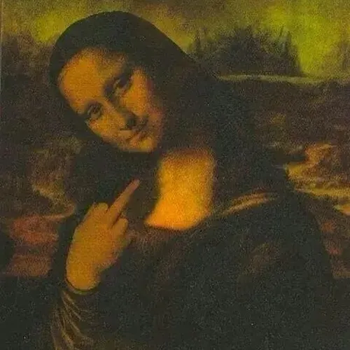 Hình hoạt hình liếc xéo rồi bật ngón tay thối như muốn chốt thái độ.