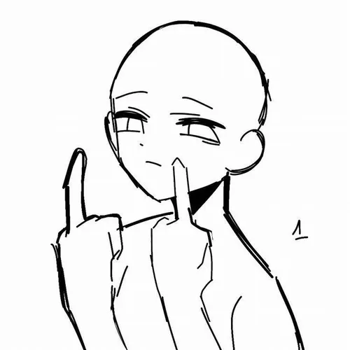 Khuôn mặt cute nhưng tay thì giơ ngón fuck đầy tương phản.