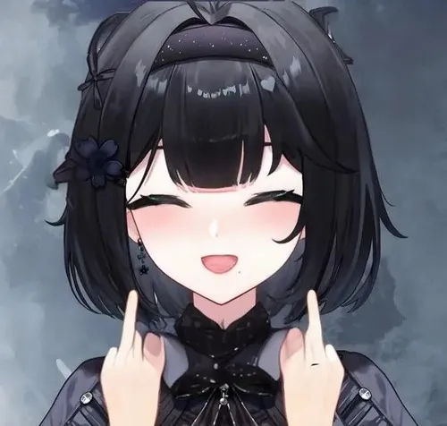 Cartoon đang cười chuyển sang bật ngón fuck trong tích tắc.