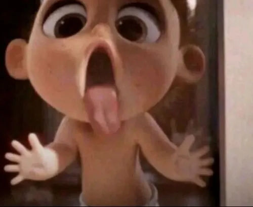 Meme hoạt hình mèo xanh trợn mắt như phát hiện bí mật