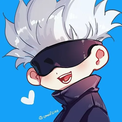 Meme hài Gojo đứng nghiêng đầu trong tư thế tự tin.