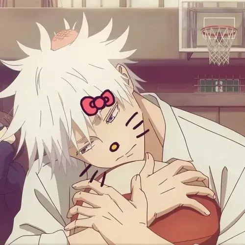 Meme troll Gojo cười nửa miệng trước trận chiến.