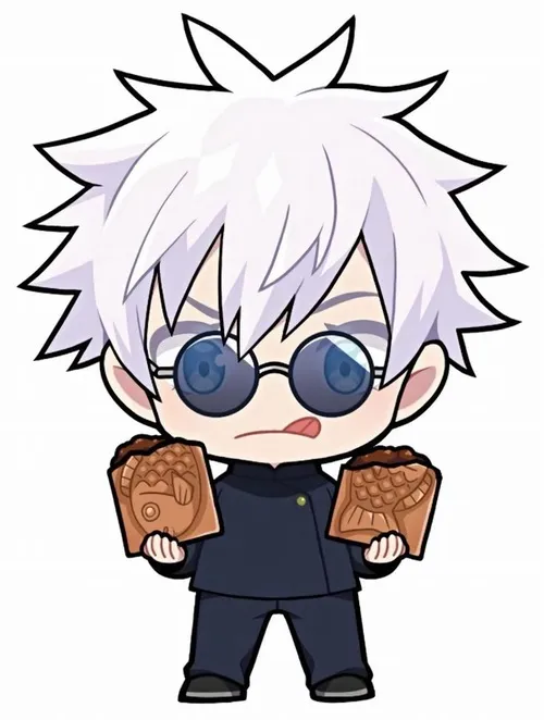 Meme Gojo biểu cảm “không quan tâm, vẫn đẹp trai”.