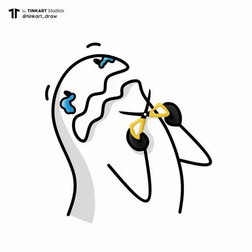 Hình meme hài hình que ngô nghê hốt hoảng vì sai sót