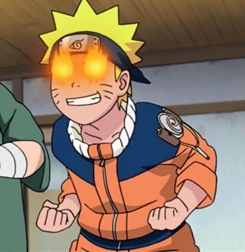 Hình chế meme vui Naruto nghi ngờ nhờ cử chỉ tay nhỏ nhưng rất sắc nét