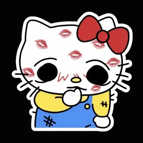 Sticker Hello Kitty xin lỗi bằng vibe mềm mại