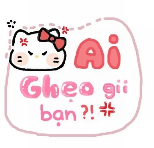 Hello Kitty nơ đỏ kèm chữ nhỏ dễ thương