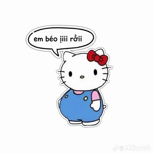 Sticker mèo hồng có chữ giúp chat sinh động
