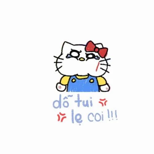 Hello Kitty mặt mèo hồng kèm chữ tinh gọn