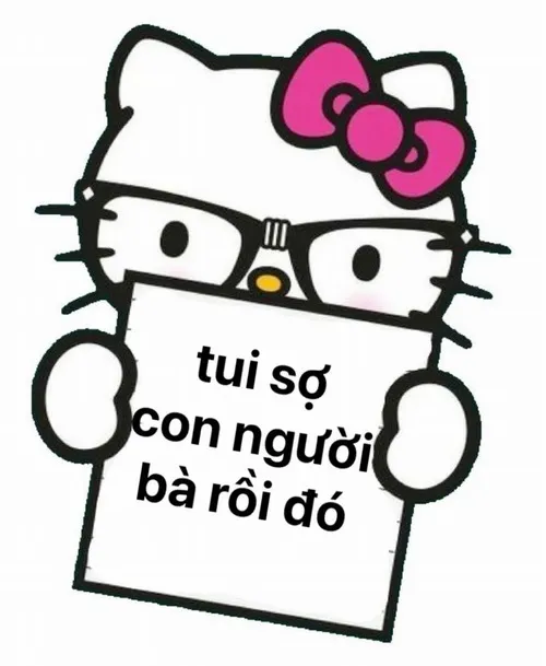 Sticker mèo hồng có chữ tăng tương tác