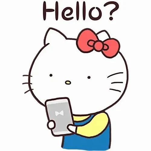 Hello Kitty chibi với chữ giúp câu chuyện rõ
