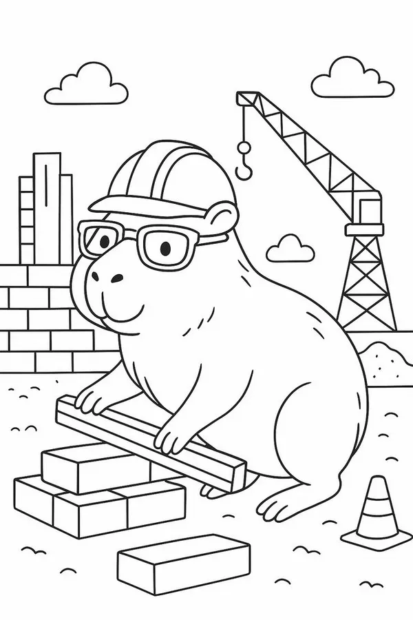 82 Tranh tô màu capybara đơn giản giúp bé rèn luyện kỹ năng sáng tạo