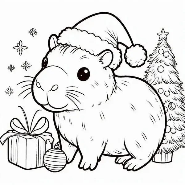 78 In hình tô màu Capybara nằm bên bờ suối cho trẻ 6 tuổi