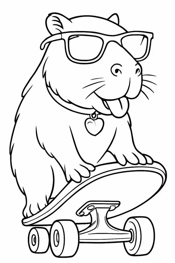 93 Hướng dẫn tô màu capybara chibi cute chuẩn đẹp cho trẻ mẫu giáo