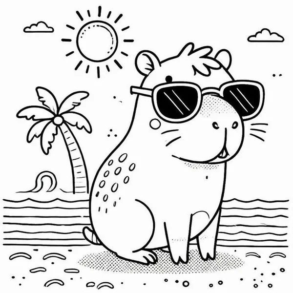 110+ Tranh Tô Màu Capybara Album 1: Chibi cute dễ thương giúp bé phát triển sáng tạo từ 2 tuổi