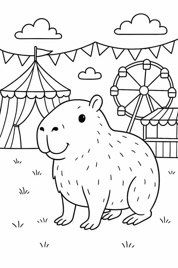 88 Tranh tô màu capybara dễ thương giúp bé yêu động vật và sáng tạo