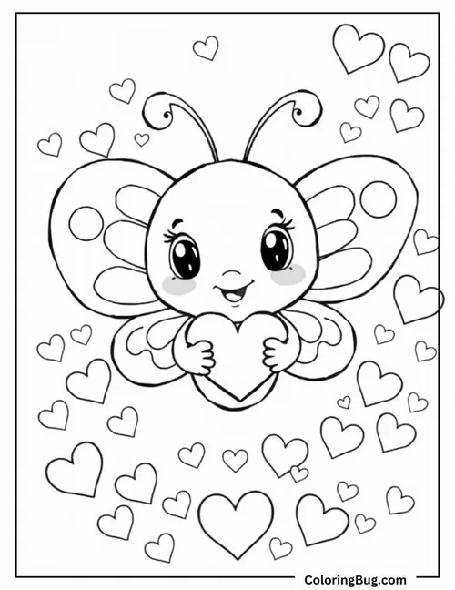 Hình vẽ con bướm bay giữa vườn hoa rực rỡ đầy sức sống