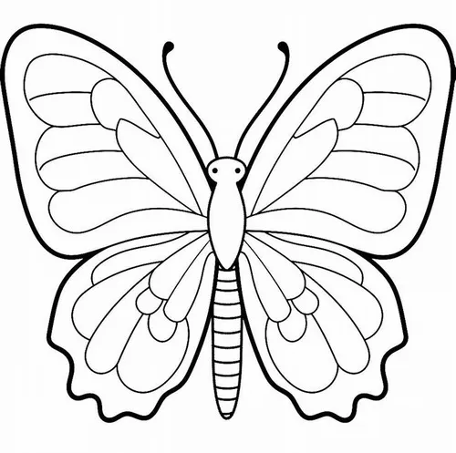 Tải tranh tập tô con bướm nhẹ nhàng đáng yêu cho trẻ 4 tuổi