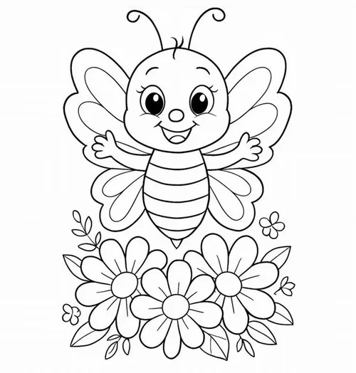 Bức tranh tô con bướm đơn giản mà sinh động cho bé 3 tuổi