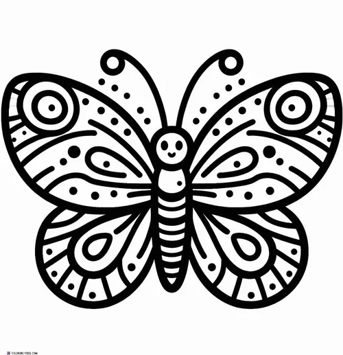 Bộ tranh tô bướm đẹp giúp bé học về côn trùng và màu sắc