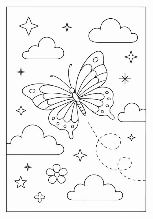 Khám phá ý nghĩa giáo dục từ những trang tô màu con bướm