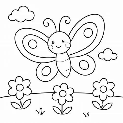 Tranh tô màu con bướm đẹp giúp bé khám phá thế giới sắc màu