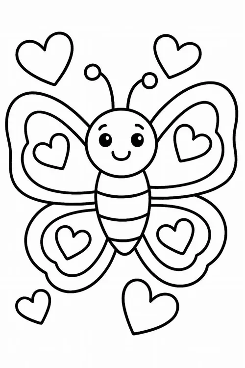 Mẫu tranh tô con bướm bay quanh hoa hồng ngát hương