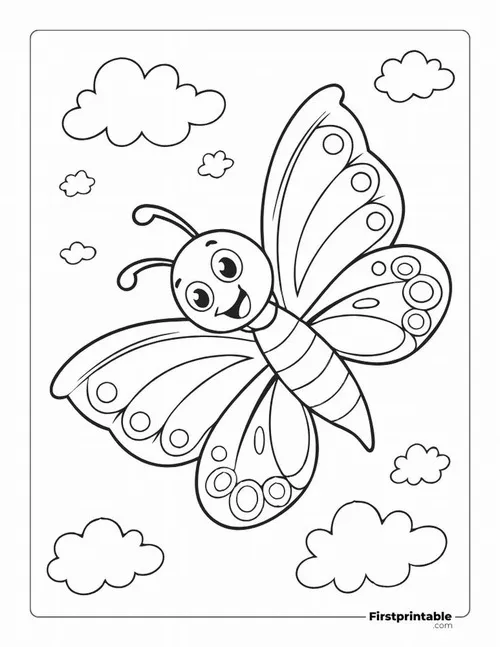 Tô màu sáng tạo cùng cánh bướm nhiều sắc cầu vồng