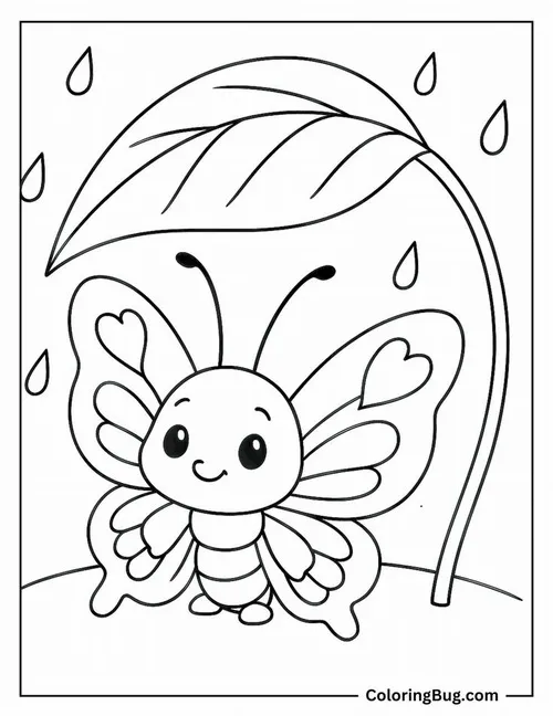 Trang tô màu cánh bướm giúp bé học phối màu hài hòa