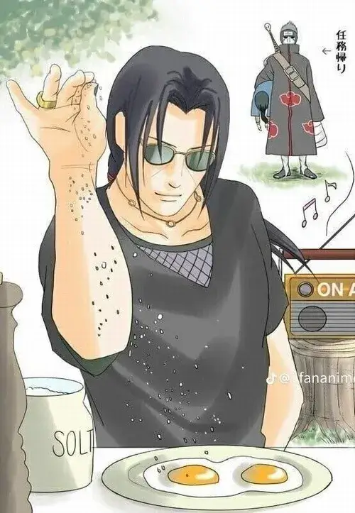 Meme hài Itachi đăm chiêu làm nổi bật nỗi day dứt tận sâu thẳm