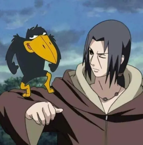 Meme hài Itachi dửng dưng thể hiện bản lĩnh kiềm nén rất rõ ràng